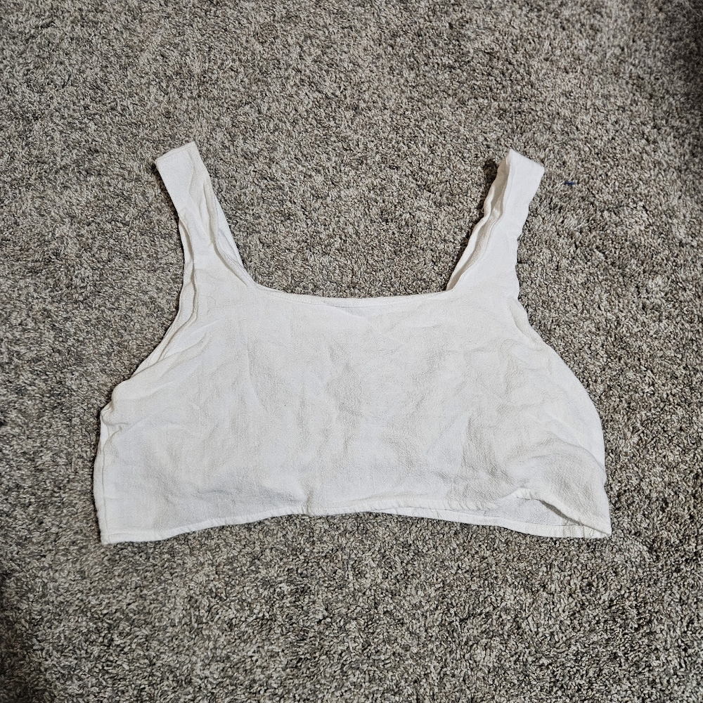 SHOWPO Women's White Top Linen Look Top